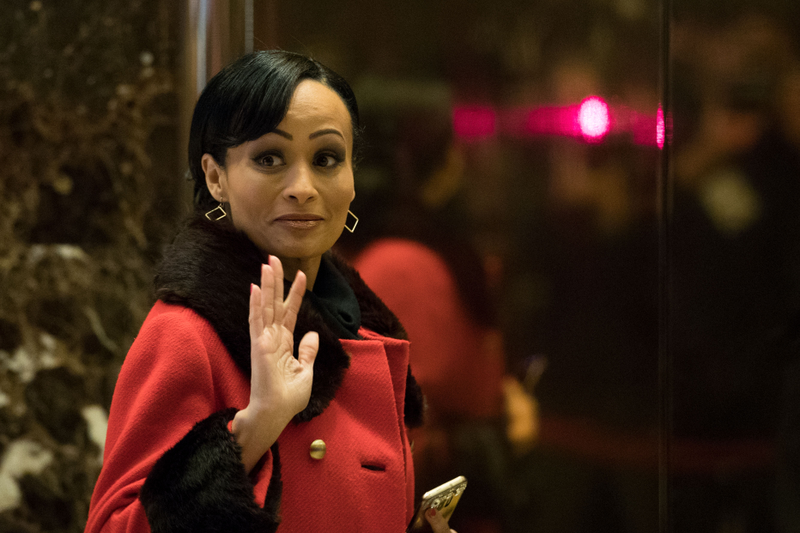 Republican political consultant Katrina Pierson arrives at Trump Tower, December 14, 2016 in New York City. This is the first major meeting between President-elect Trump and technology industry leaders.